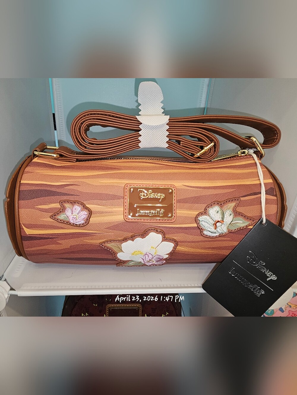 Loungefly Disney The Fox and the Hound Forest Floral Figural Crossbody Bag